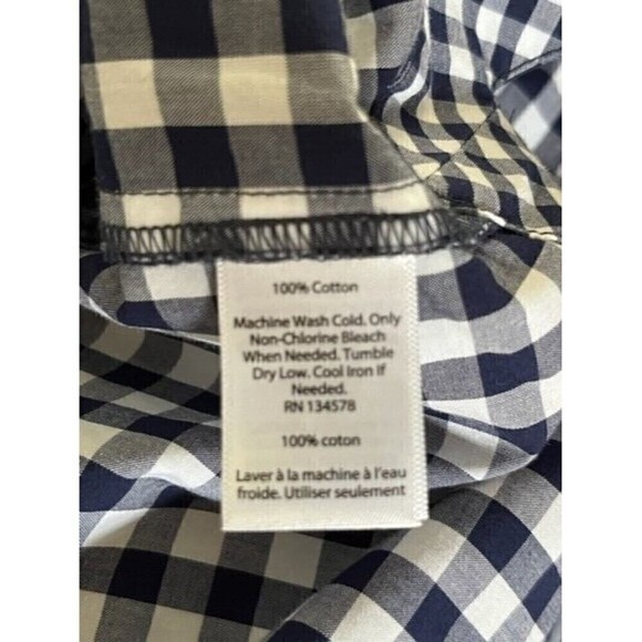 Vineyard Vines Mixed Gingham Tie Sleeve Blouse Size Small - Picture 9 of 9